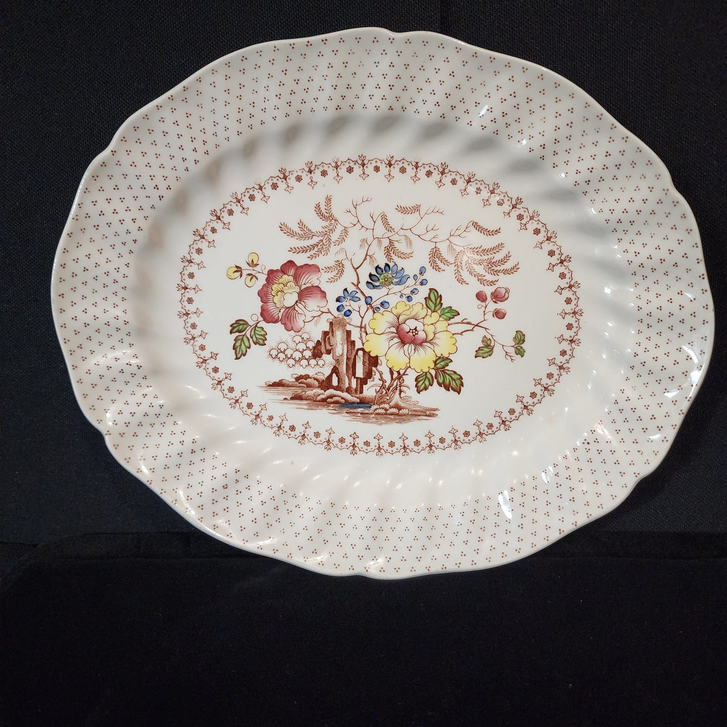 VINTAGE ROYAL DOULTON GRANTHAM OVAL SERVING PLATTER