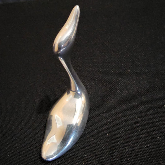 Hoselton Molten Aluminum Swan Sculpture Signed Hoselton