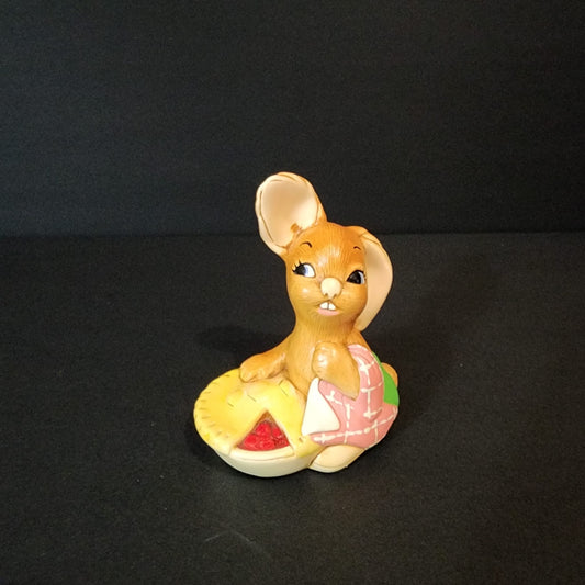 Pendelfin Rabbit Pie Face Hand- Painted Stone Crafted