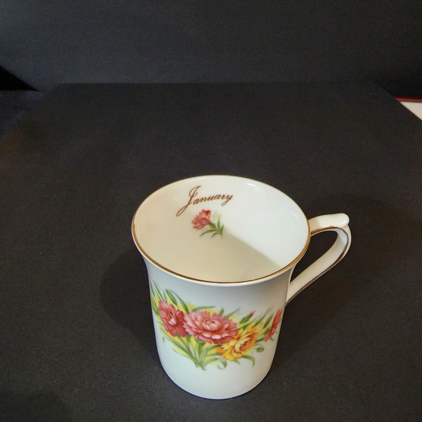 Queen's Special Flowers Carnation Pink Fine Bone China Cup Mug