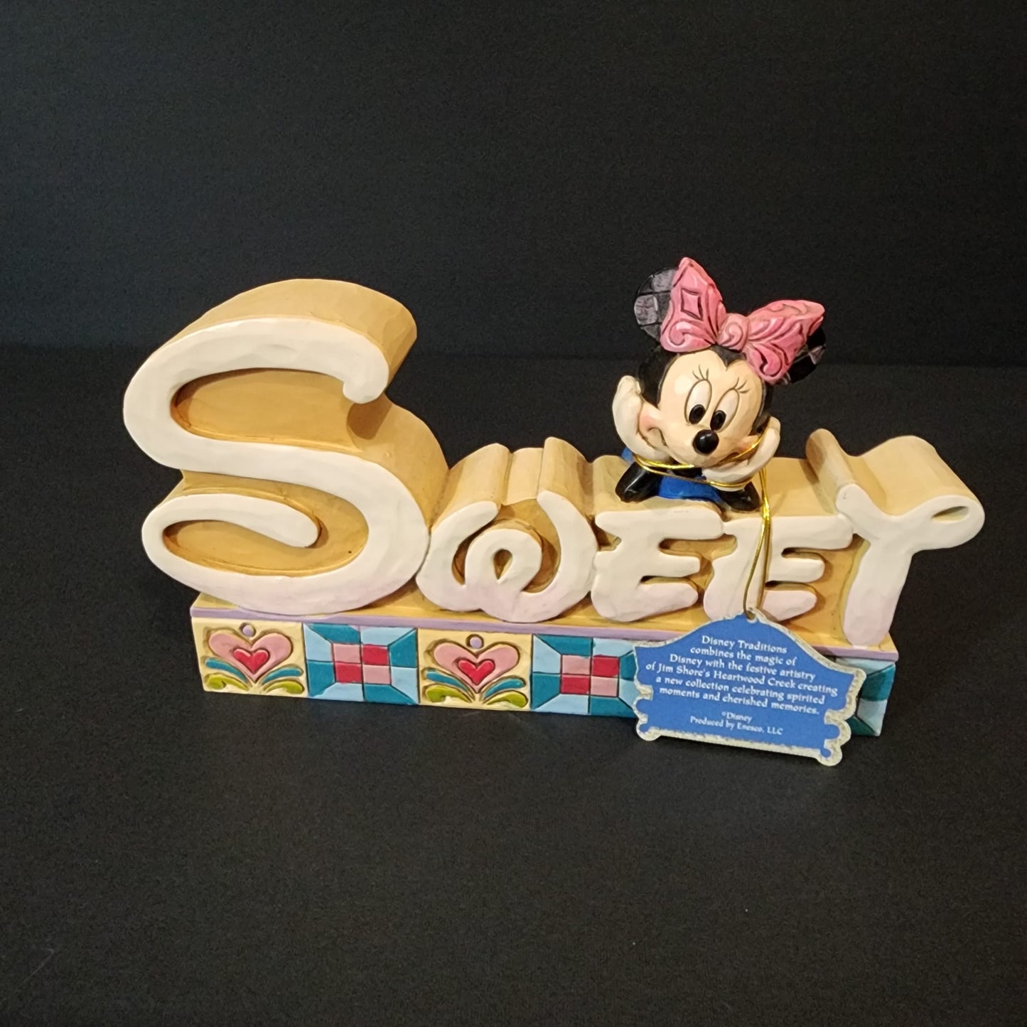 Jim Shore Disney 4032897 Minnie Sweet Word Plaque