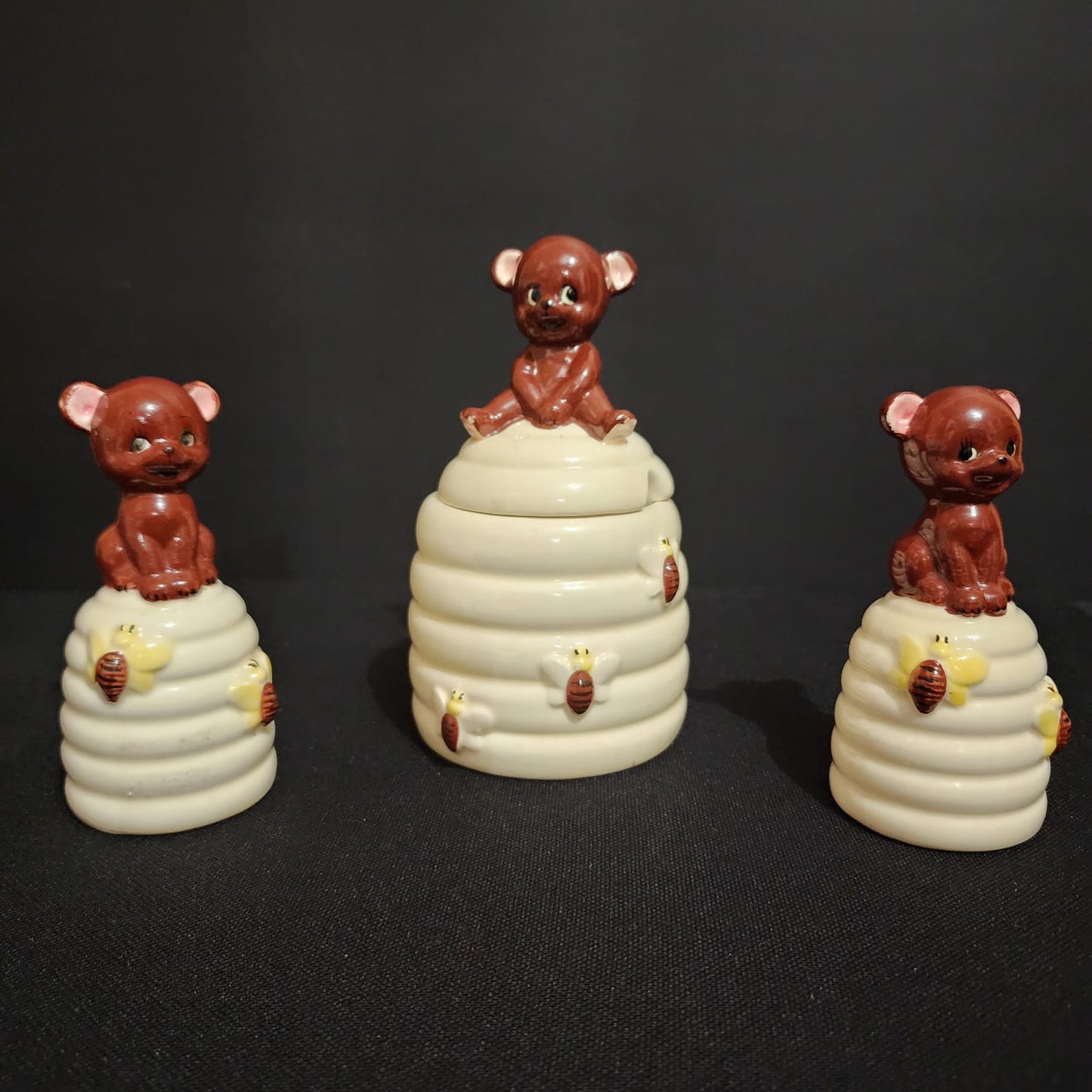 Honey Bear Beehive Salt & Pepper Shaker and Sugar Bowl