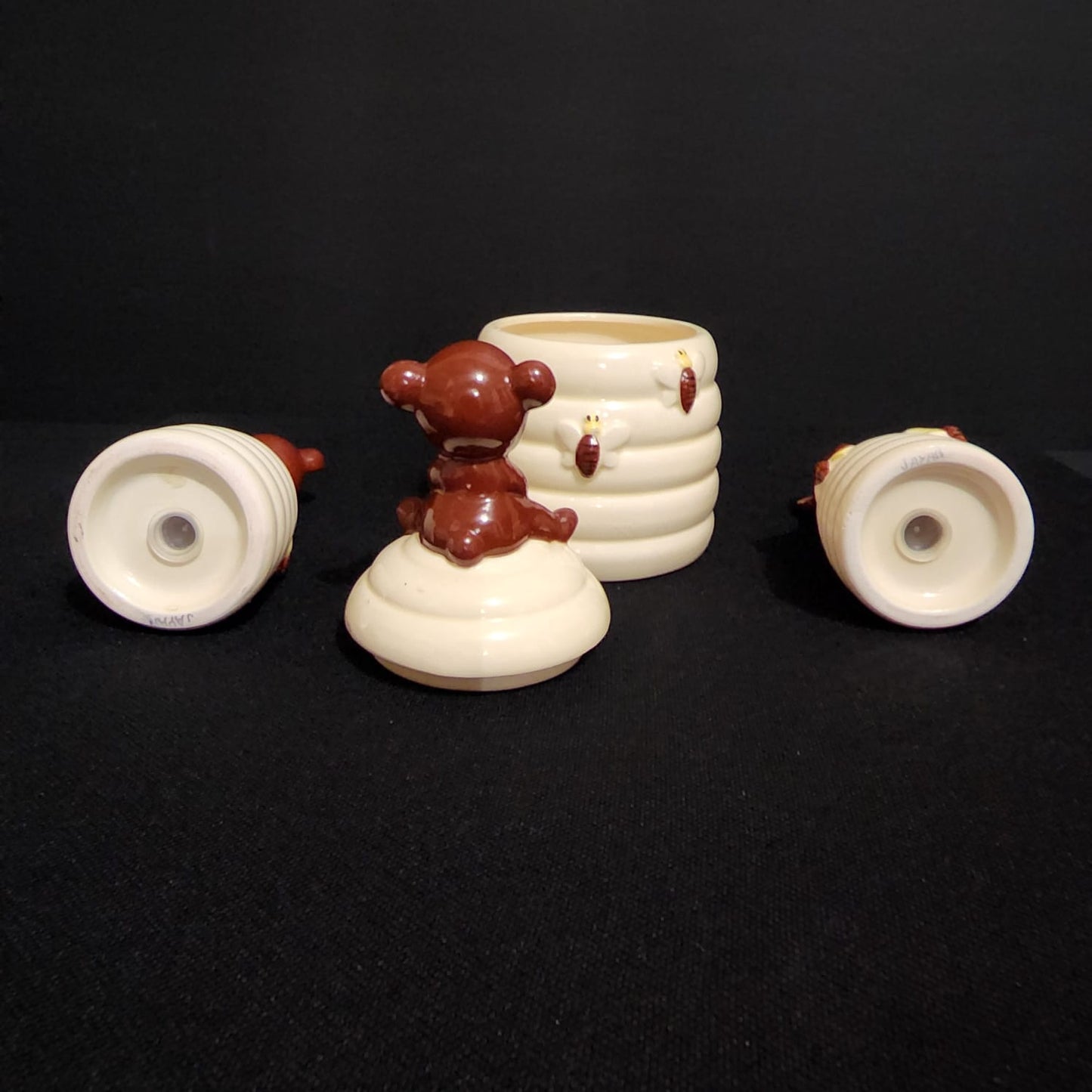 Honey Bear Beehive Salt & Pepper Shaker and Sugar Bowl