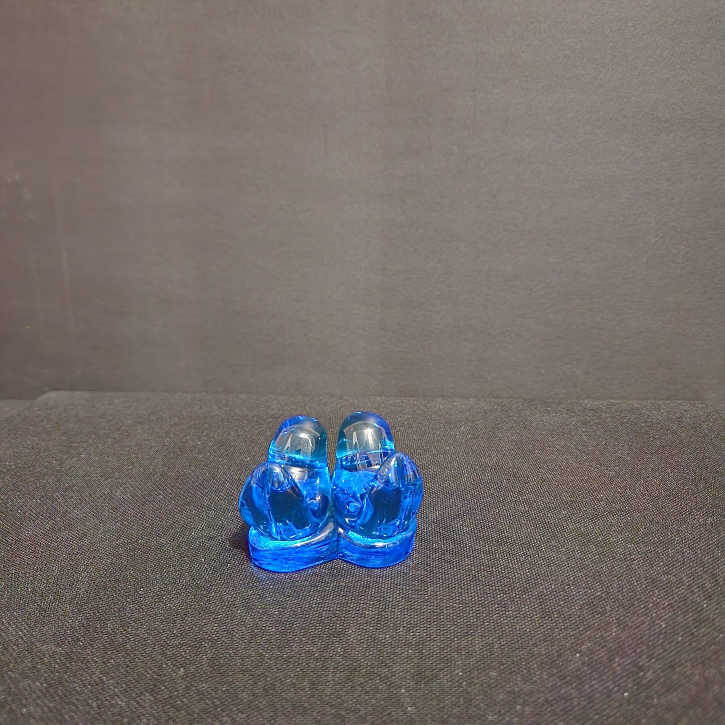 Twin 1991 Bluebird of Happiness Blue Art Glass Birds Leo Ward