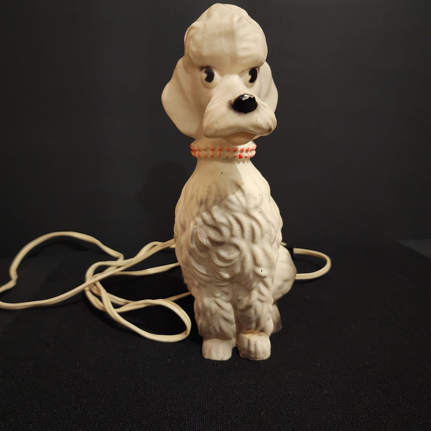 VINTAGE NAN- SAN ROCKLAND MASS USA HARD PLASTIC POODLE LAMP NIGHT LIGHT