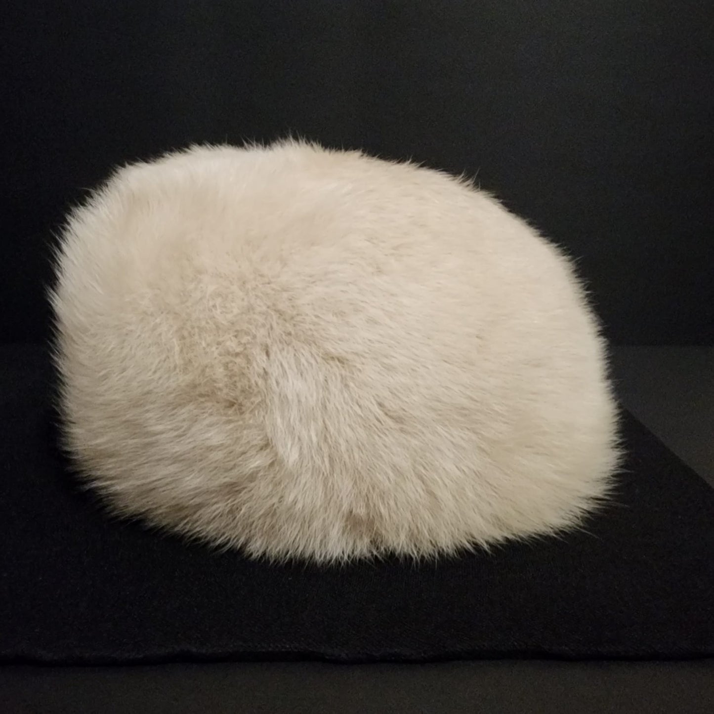 Vintage Eaton Fur Hat Ladies' Ivory Canadian Handmade Soft Lined