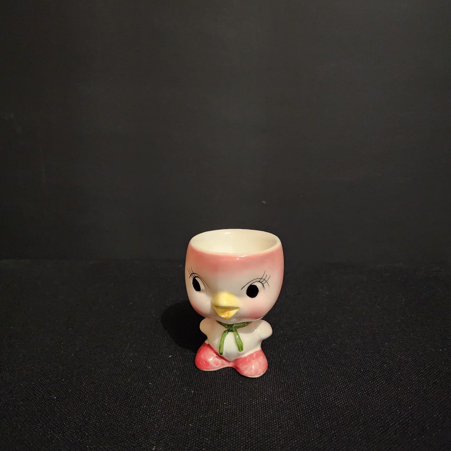 VINTAGE JAPAN PINK BIRD EGG CUP