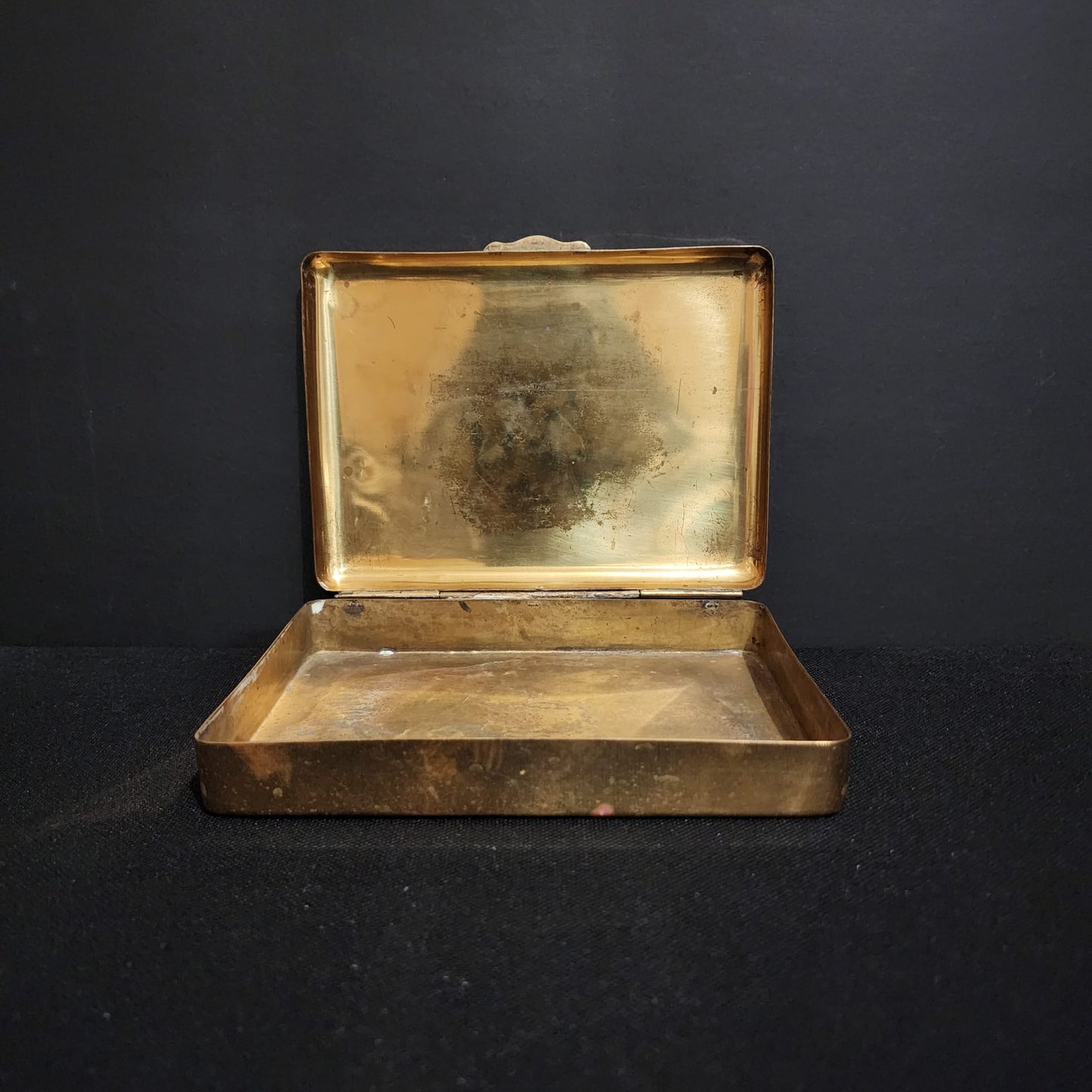 VINTAGE STATE EXPRESS CIGARETTES BOX, BRASS, BOX 1950s