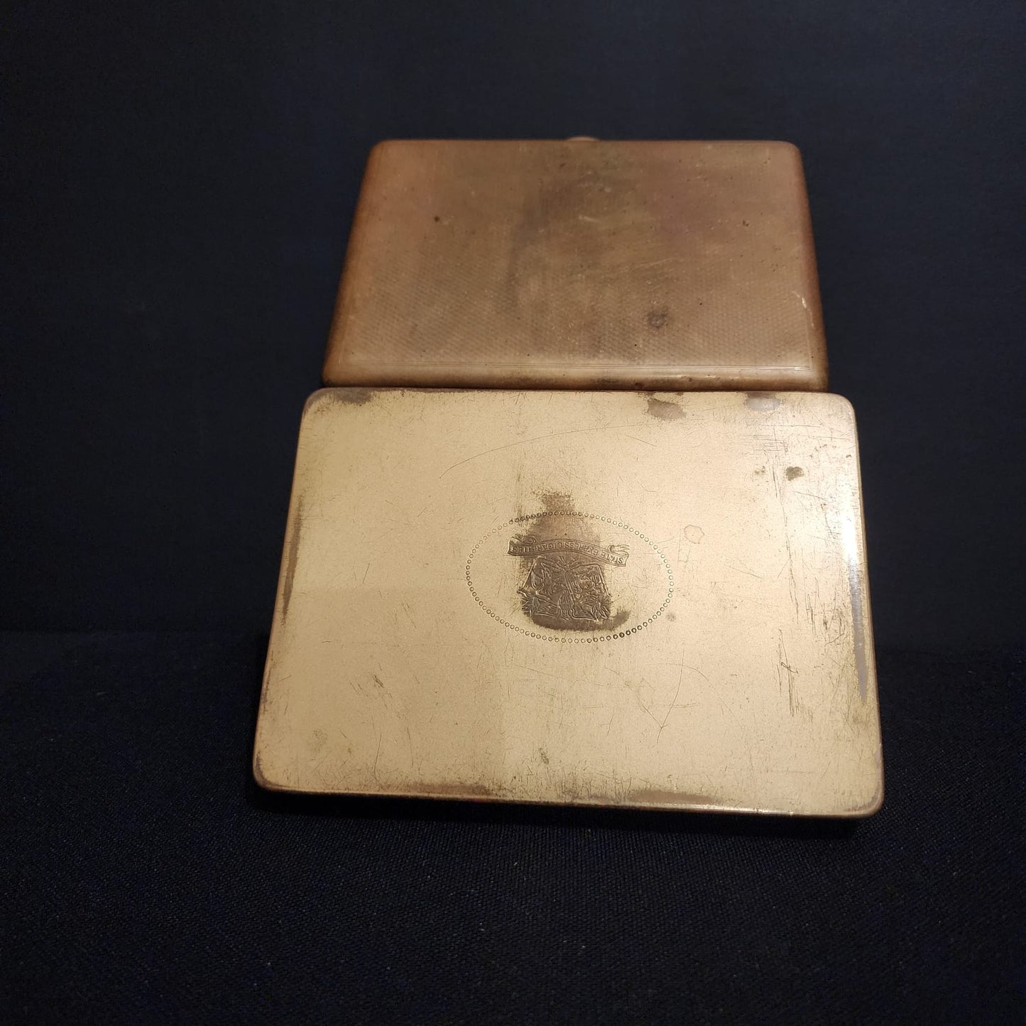 VINTAGE STATE EXPRESS CIGARETTES BOX, BRASS, BOX 1950s