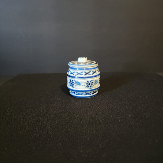 Blue Flow Style Ginger Jar with Lid Siao Porcelana