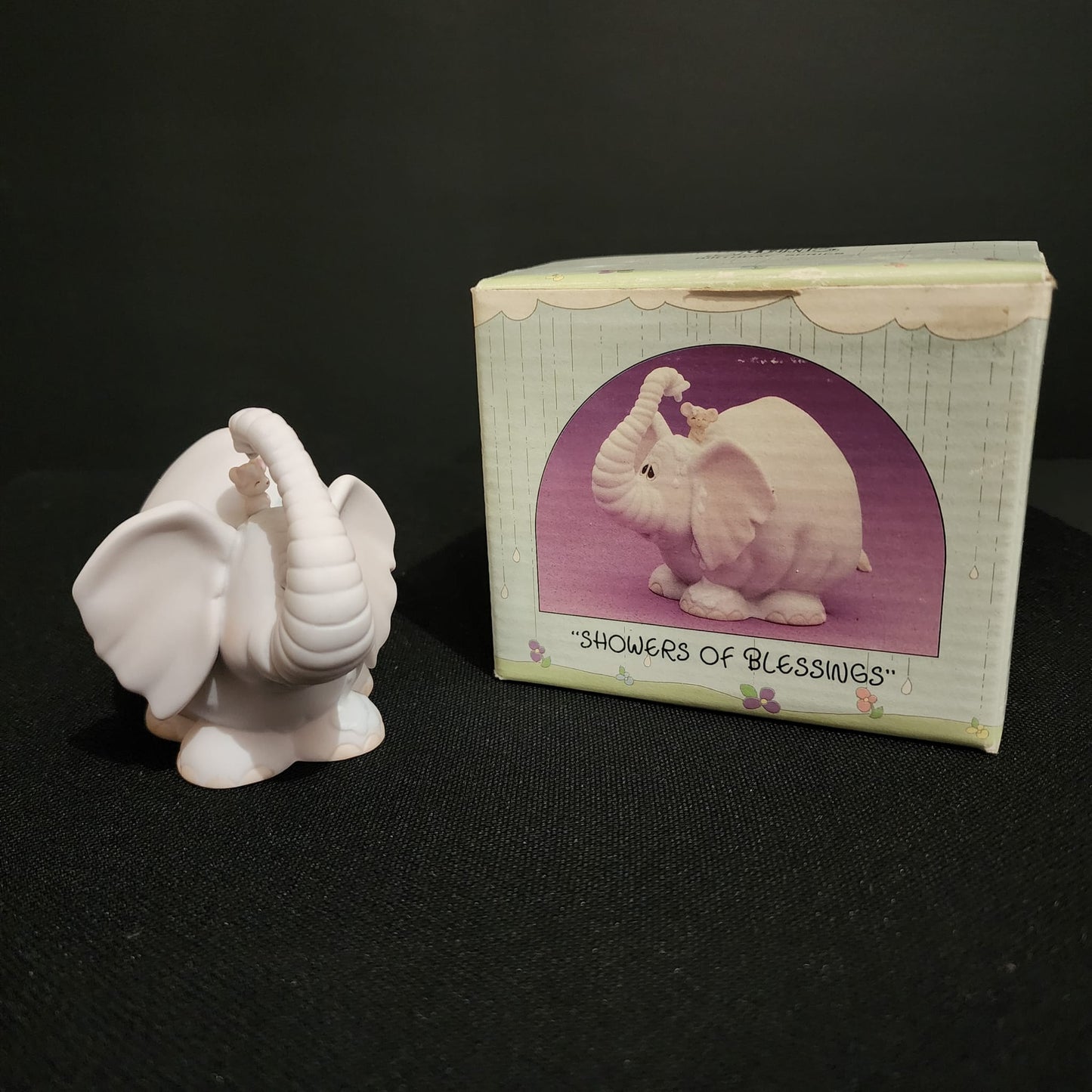 Enesco Precious Moments Showers of Blessings Elephant Mouse Figurine