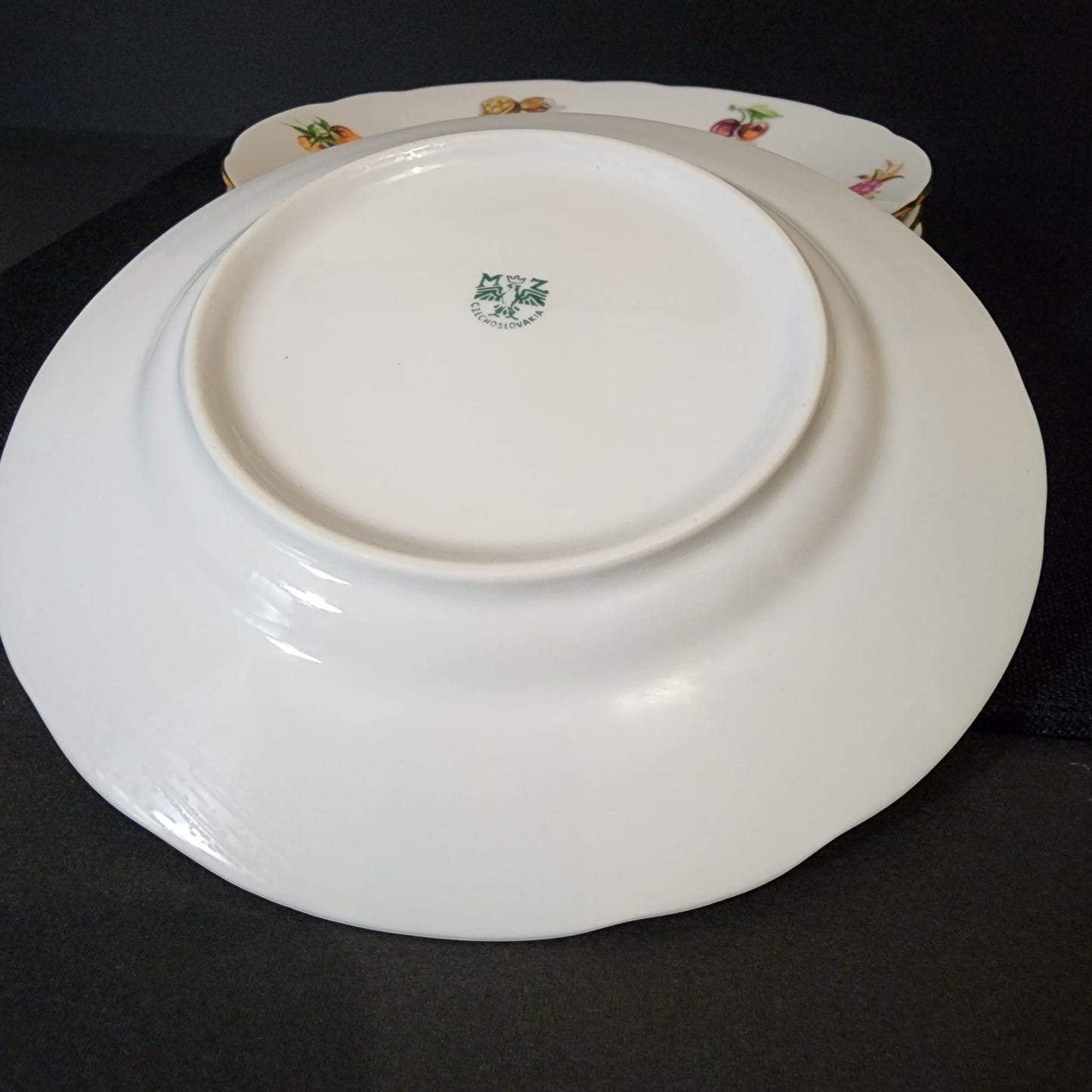 Czech Czechoslovakia Toscport Fruit Plate Bohemian China ( $10 EACH)